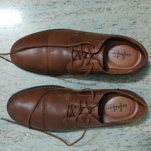 Clarks Becken Cap Tan Leather Shoes